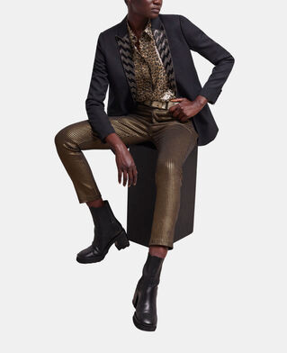 The Kooples F BLACK black jacket with pearl details