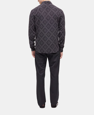 The Kooples HERREN BLACK WHITE bedrucktes hemd mit klassischer kragen
