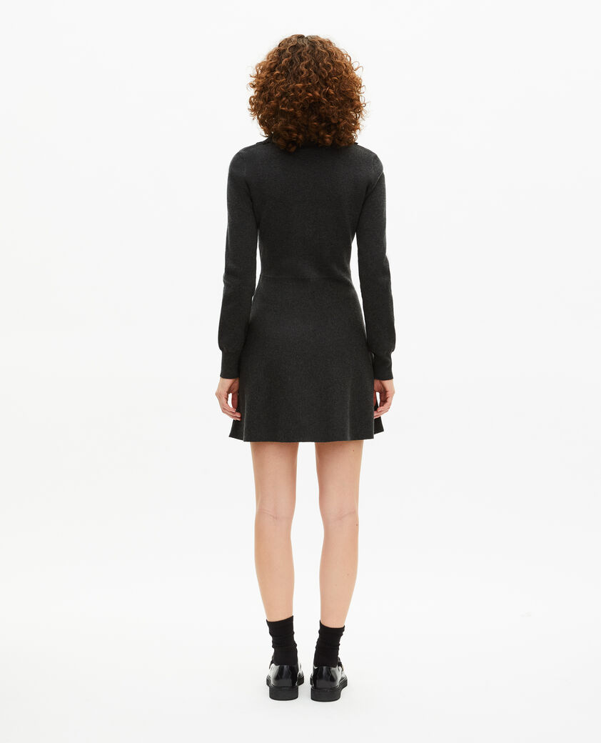 The Kooples WOMEN BLACK short black mesh dress
