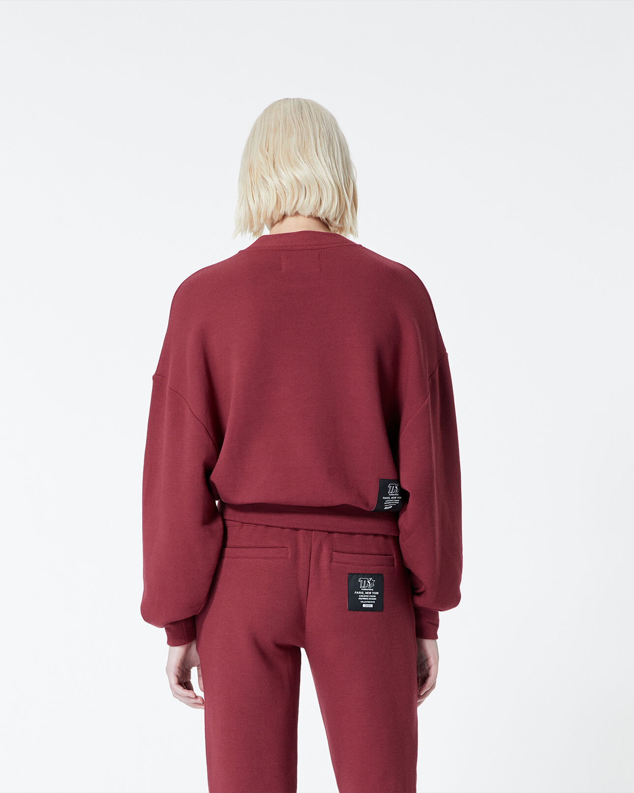 The Kooples FEMME BORDEAUX sweat bordeaux brodé kooplesxsport