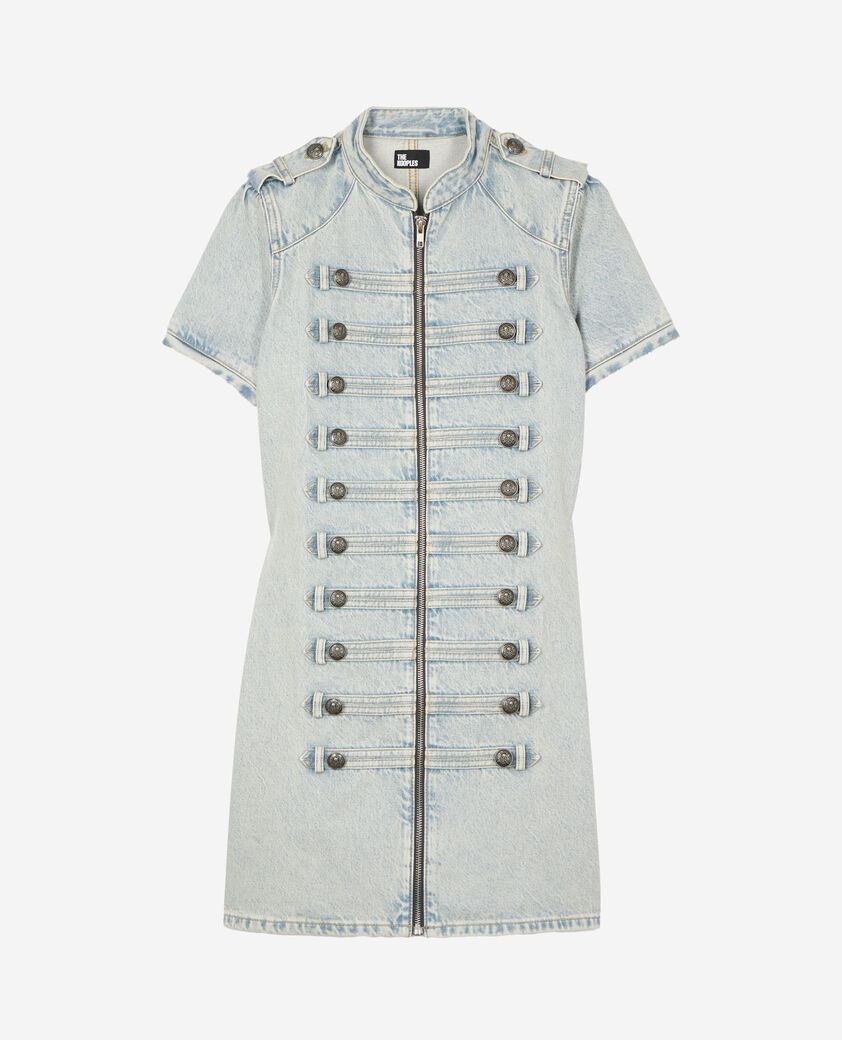The Kooples F BABY BLUE blue denim short dress