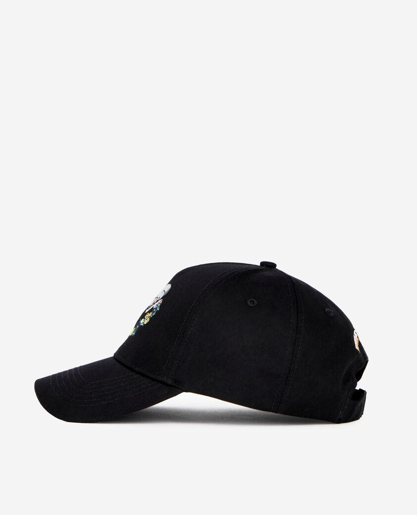 The Kooples MIXED BLACK black cap with skull heart embroidery