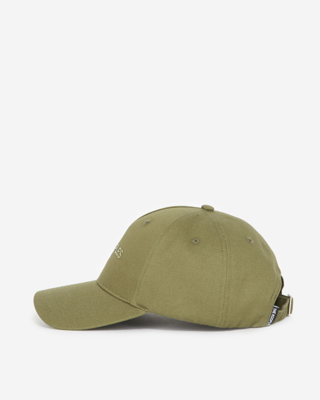 The Kooples MEN KAKI khaki cap in cotton with logo