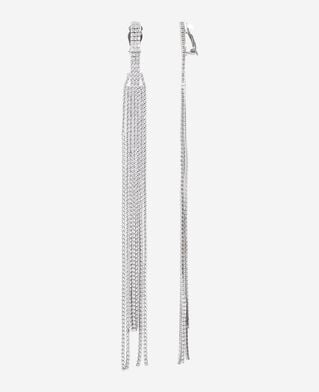 The Kooples FEMME SILVER boucles d'oreilles longues à clip argenté