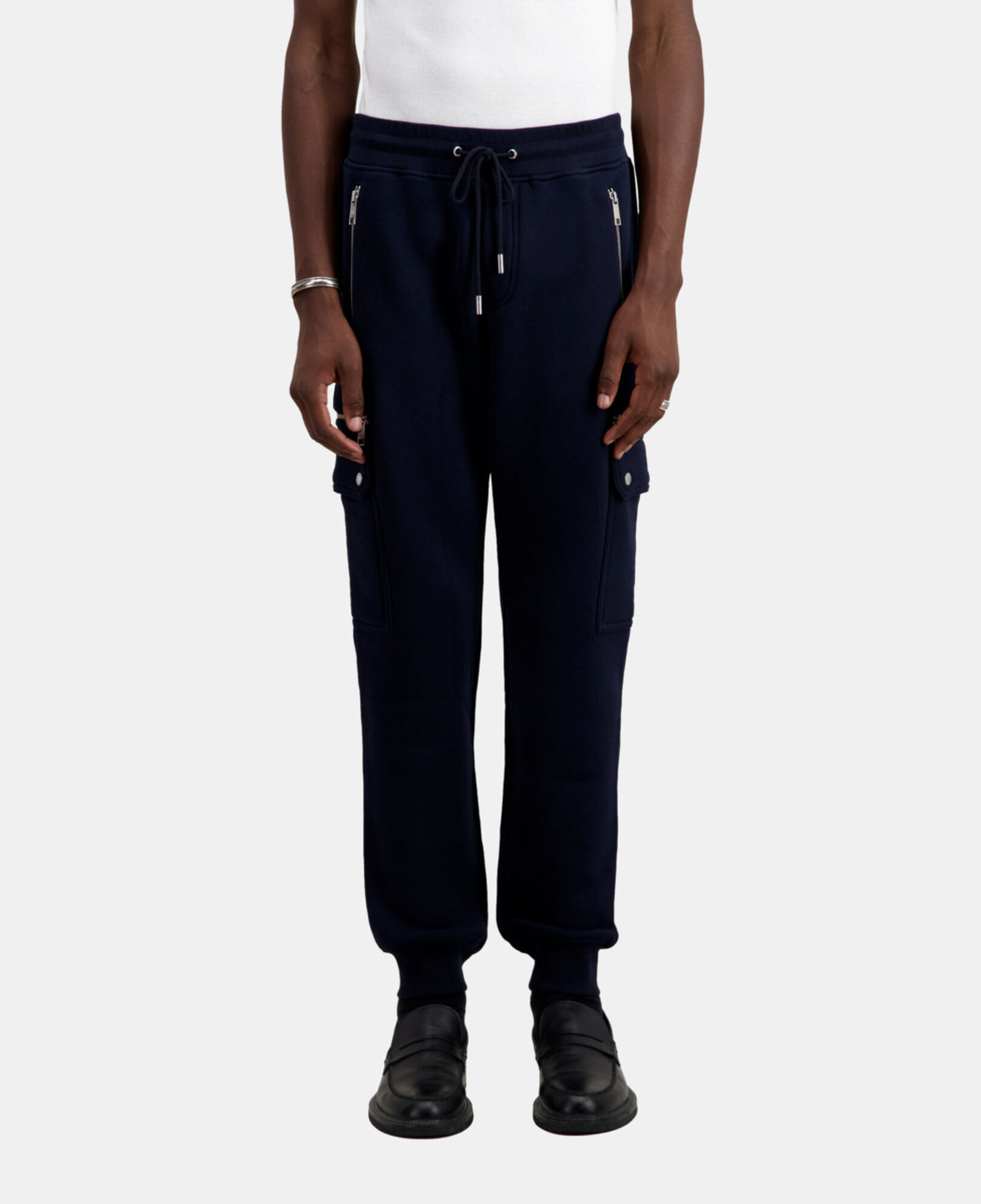 The Kooples HERREN NAVY marineblaue jogging-cargohose