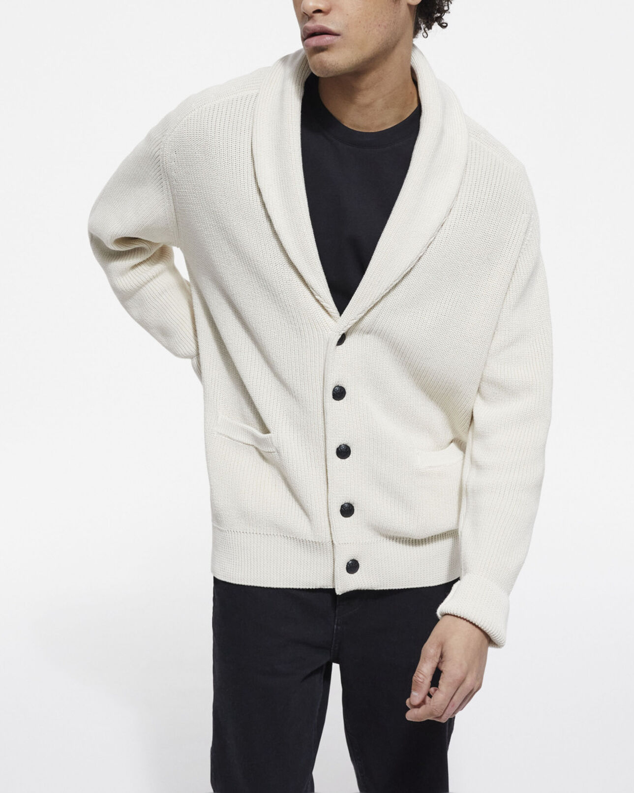 The Kooples HOMME OFF WHITE cardigan beige