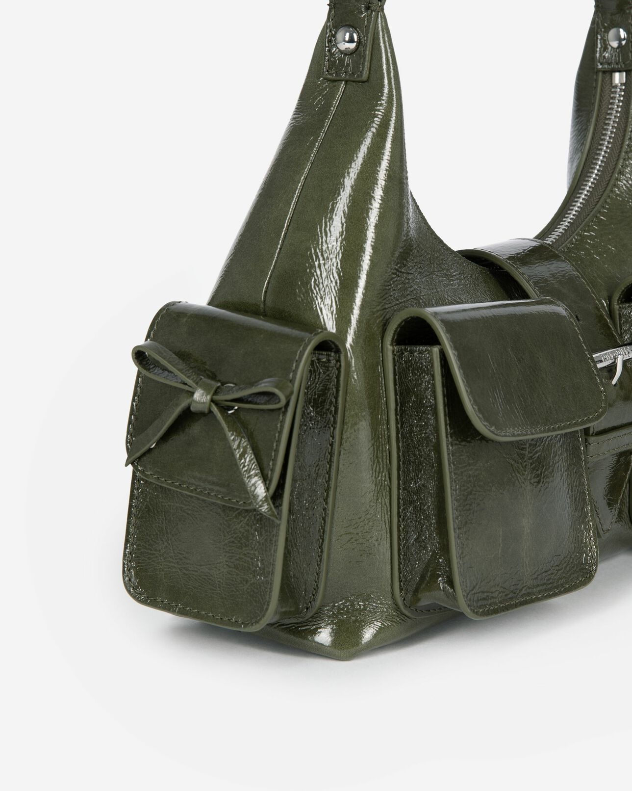 The Kooples FEMME OLIVE sac amelia en cuir vert