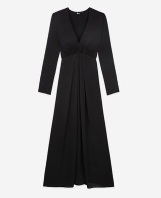 The Kooples DAMEN BLACK langes schwarzes kleid