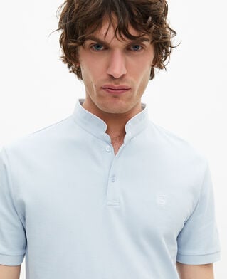 The Kooples H LAVENDER light blue cotton pique polo t-shirt