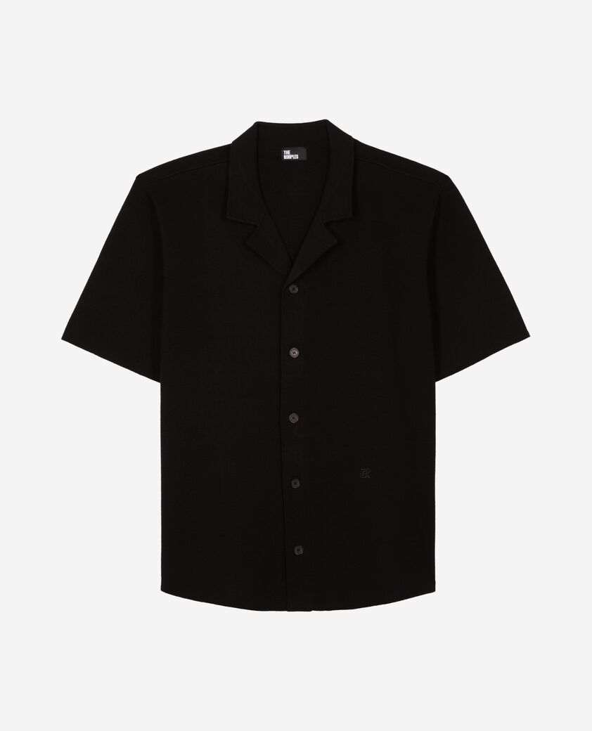 The Kooples HOMBRE BLACK camiseta de malla negra de manga corta