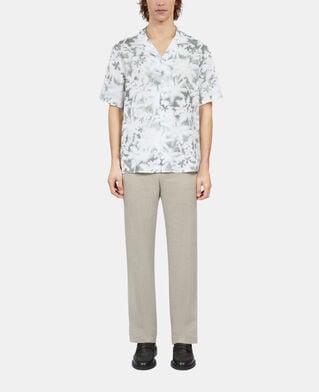 The Kooples H WHITE - KAKI short-sleeved printed shirt