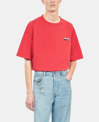 The Kooples HERREN RUBIS rotes t-shirt mit 100% wild-siebdruck