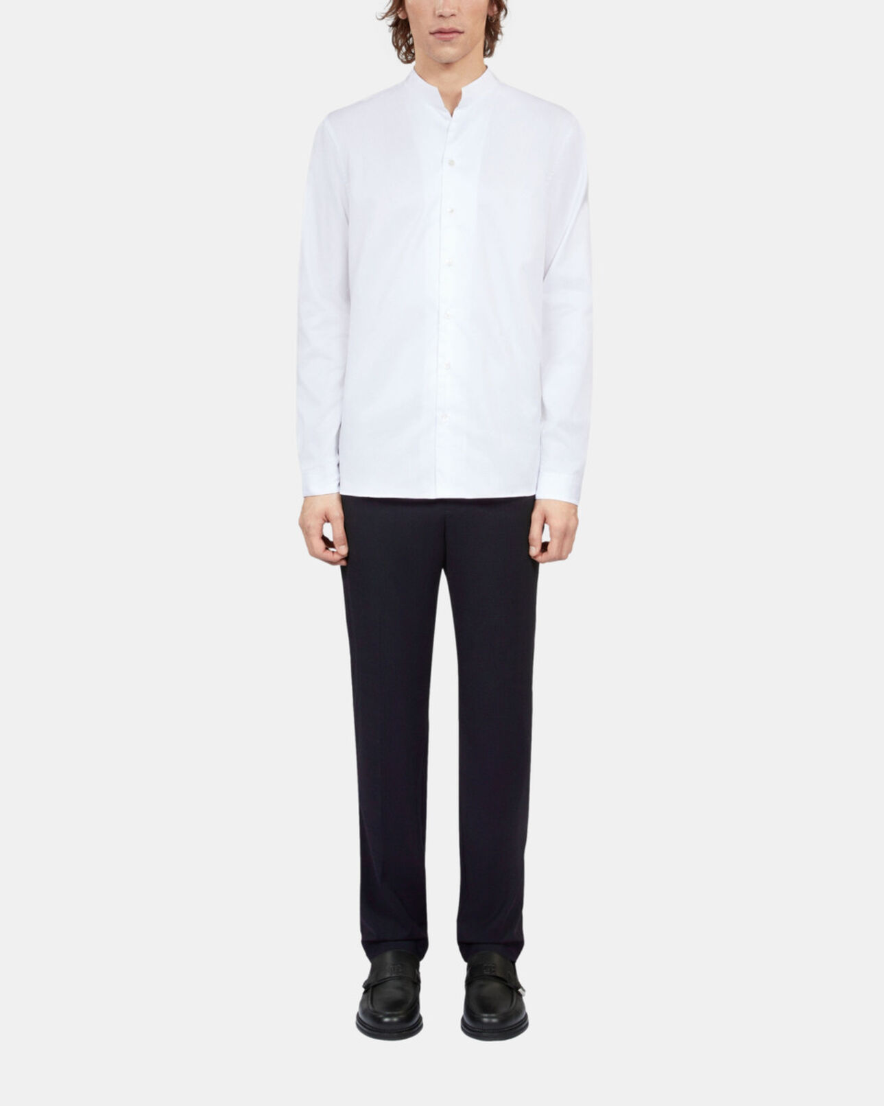 The Kooples MEN WHITE white twill formal shirt