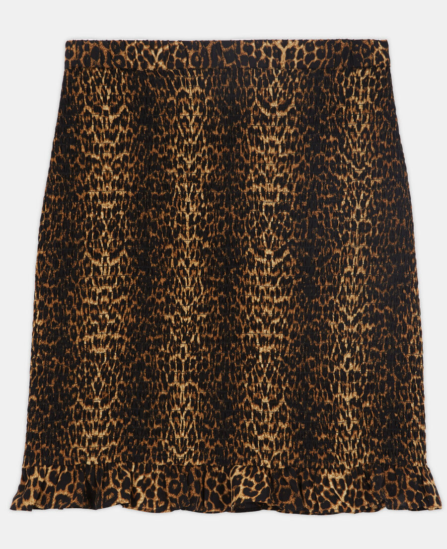 leopard print short skirt