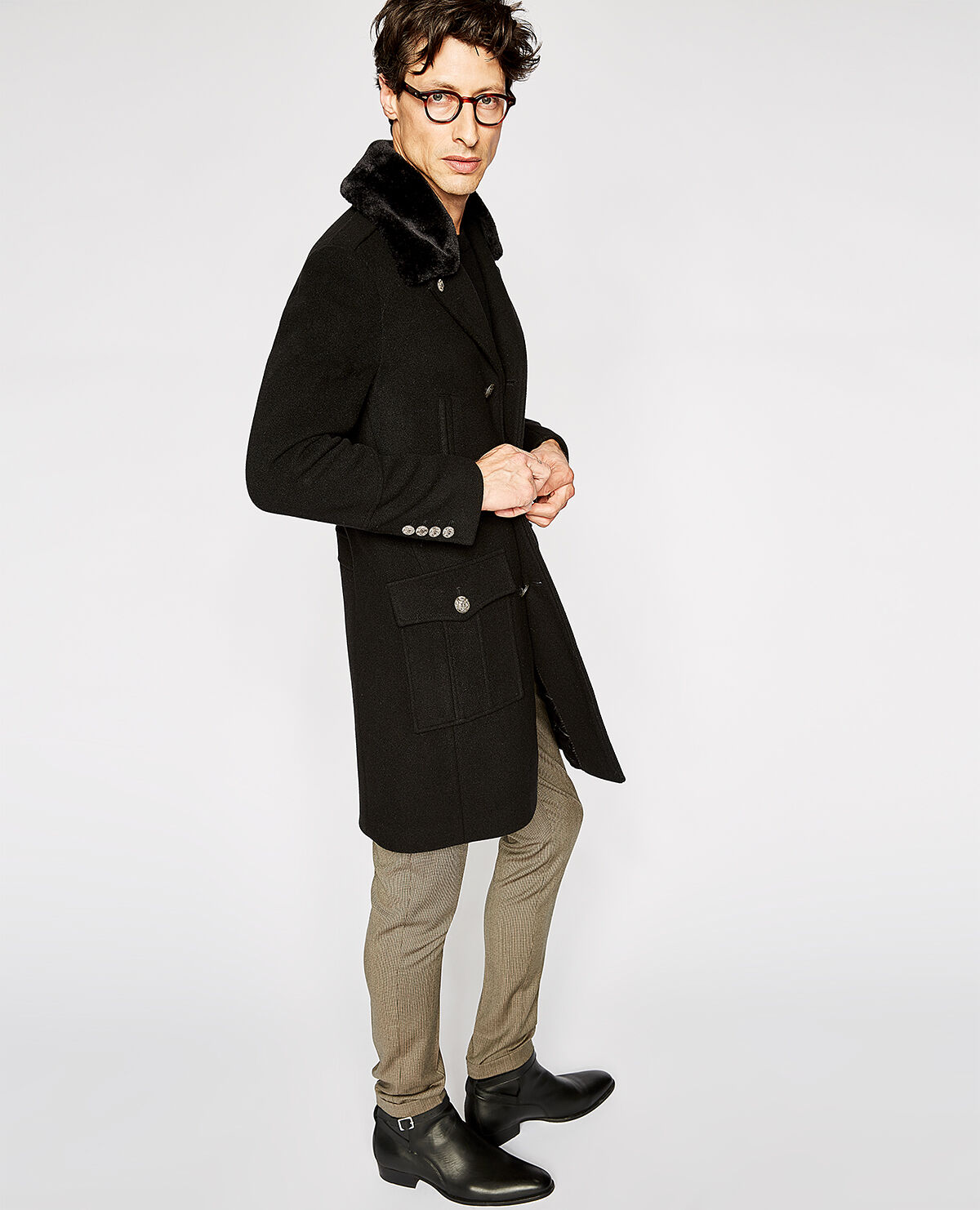 The kooples black best sale coat