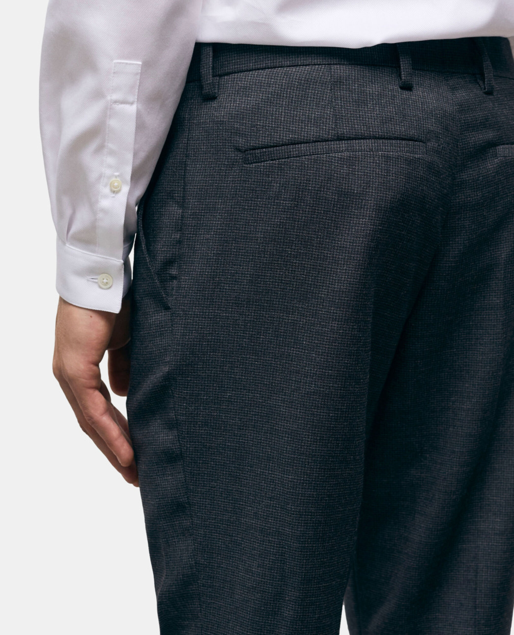 Black wool suit pants, BLACK, hi-res image number null