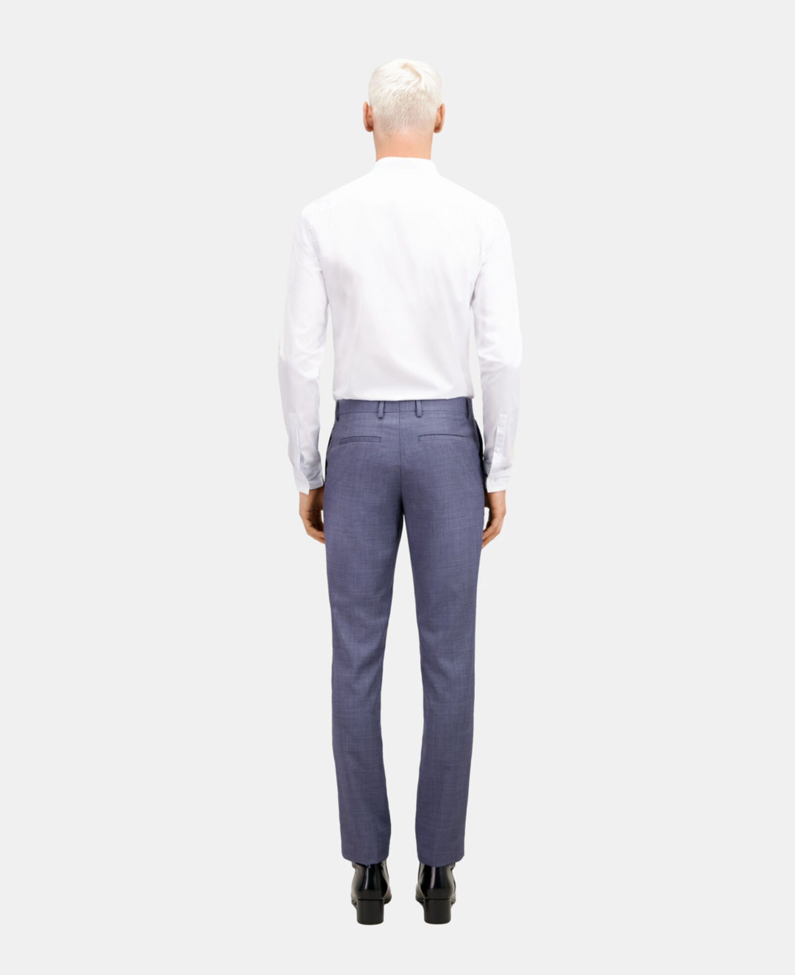 The Kooples HERREN LIGHT BLUE grau-blau karierte anzughose aus wolle