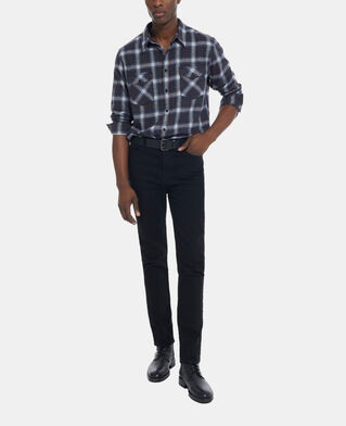 The Kooples HOMME BOTTLE GREEN chemise col classique à carreaux