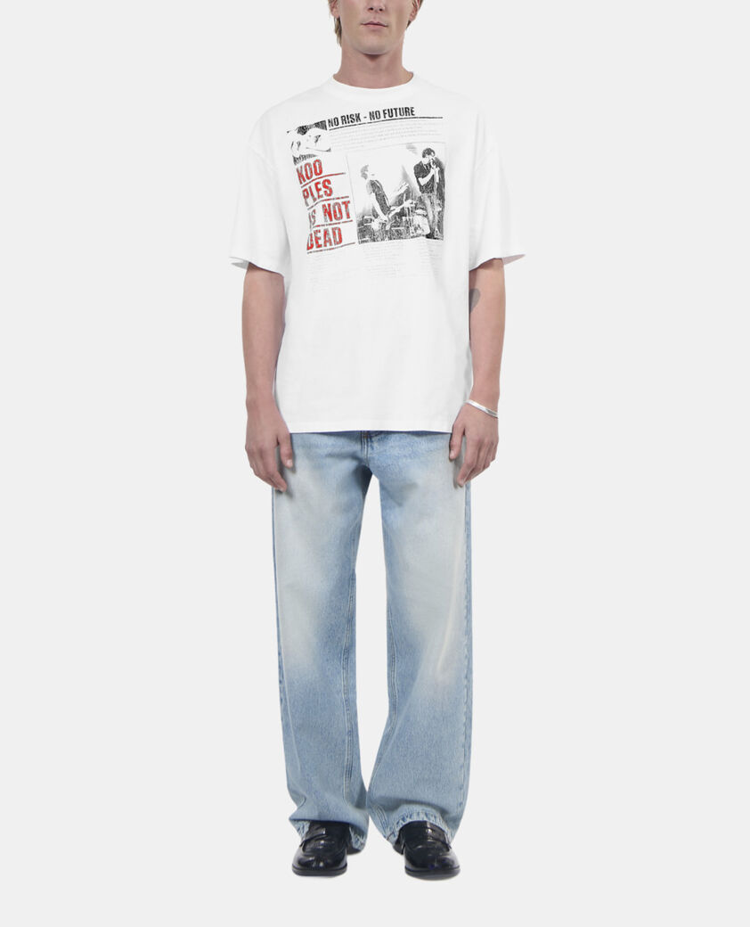 The Kooples HOMME ECRU t-shirt &agrave; s&eacute;rigraphie &eacute;cru