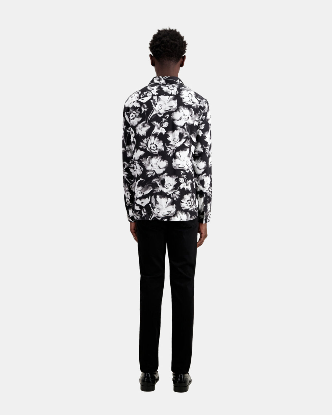 The Kooples HERREN BLACK WHITE bedrucktes hemd
