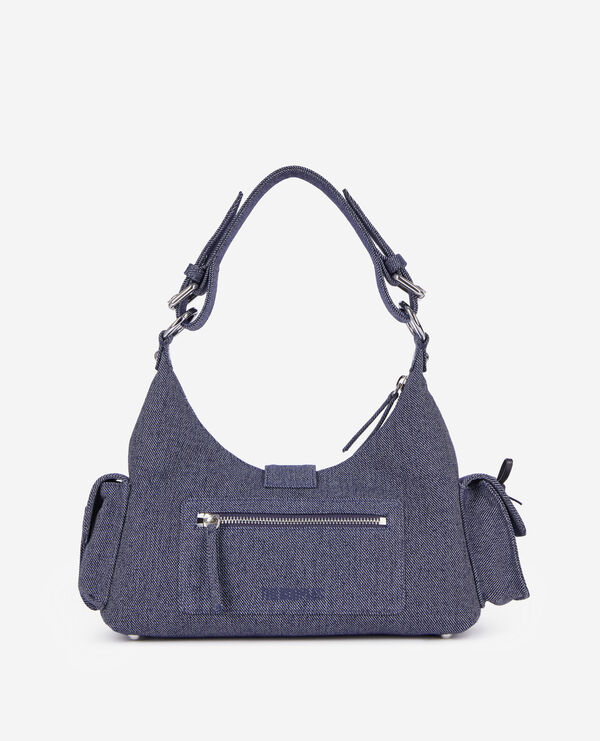 The Kooples FEMME USED RAPIECE sac amelia en denim bleu
