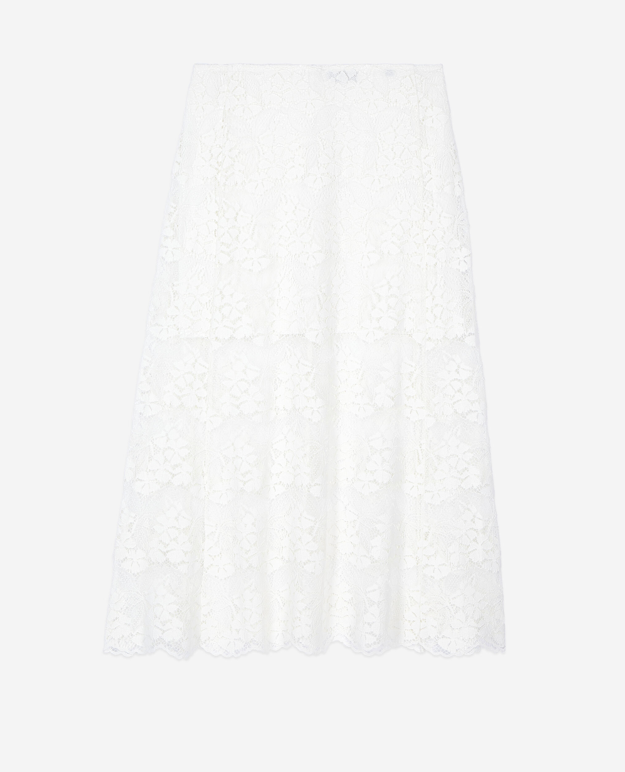 Long ecru lace skirt, ECRU, hi-res image number null