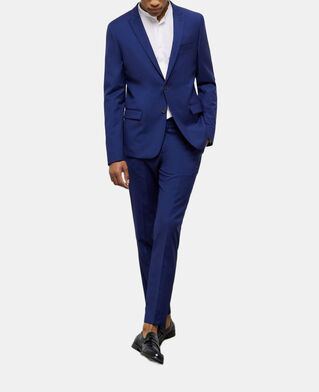 The Kooples HERREN NAVY marineblaue anzugjacke mit mikromuster