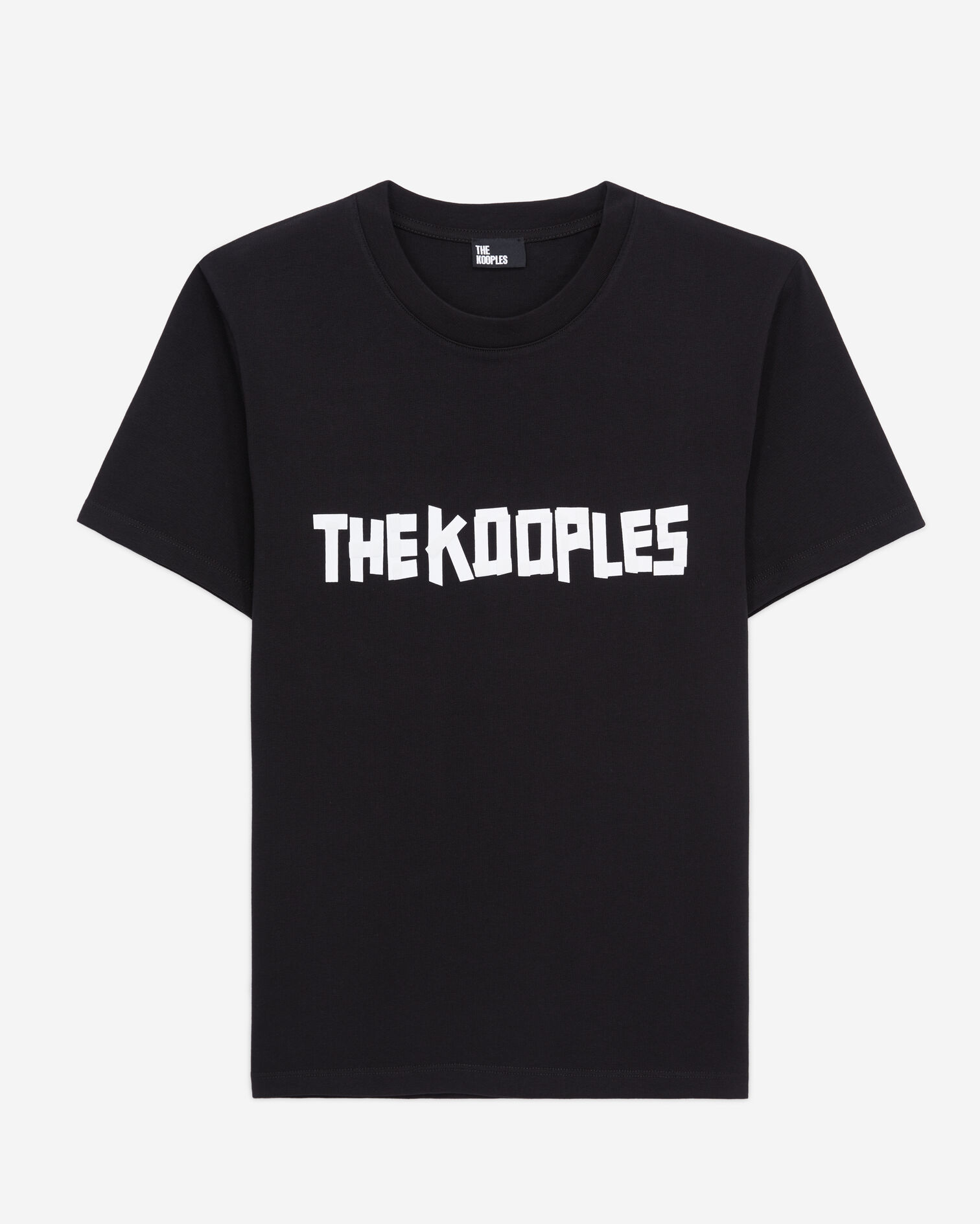 Black T-shirt with logo, BLACK, hi-res image number null