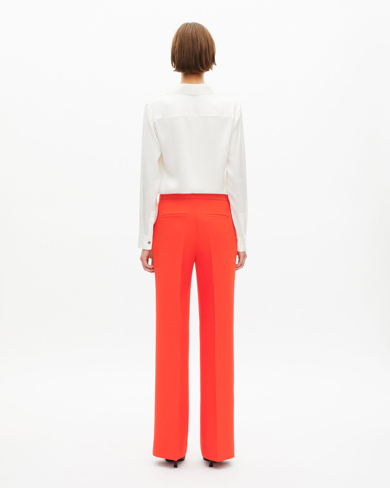 The Kooples F ORANGE orange crêpe suit pants