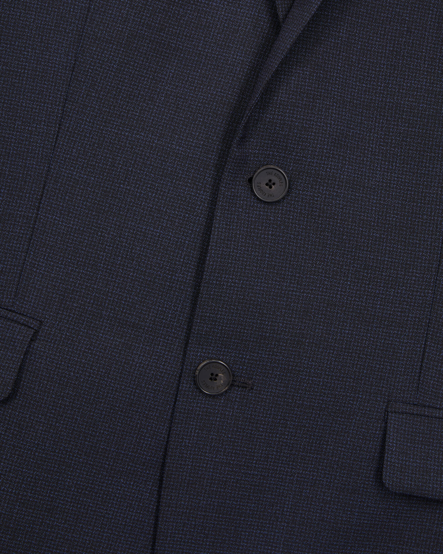 Navy blue micro-pattern wool suit jacket, NAVY / BLACK, hi-res image number null
