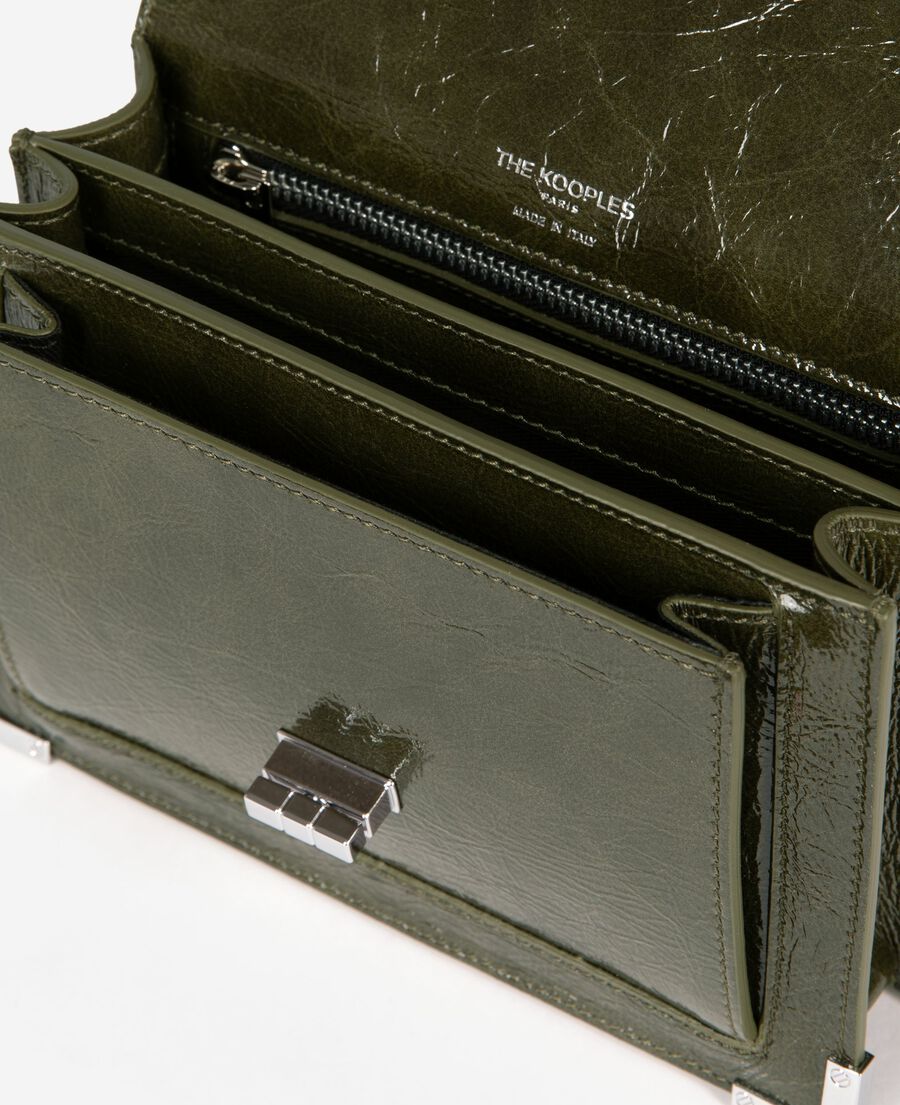 The Kooples FEMME OLIVE sac emily small en cuir vert