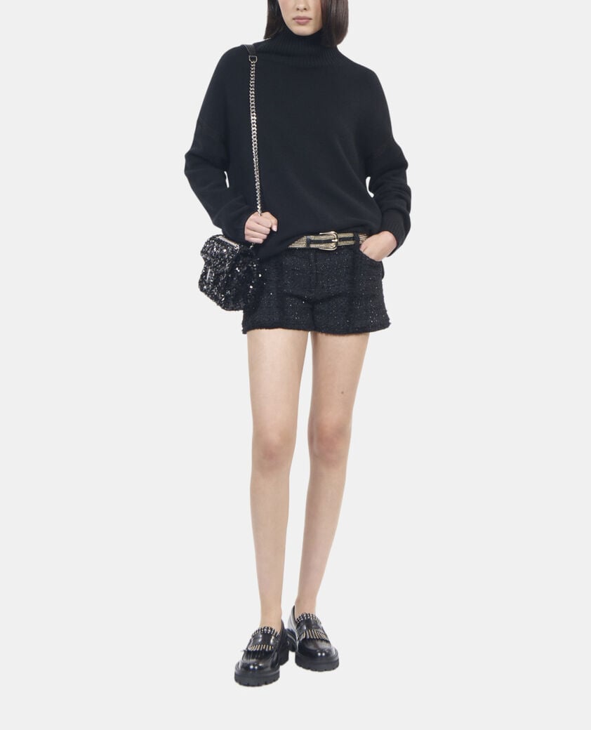 The Kooples FEMME BLACK pull en cachemire noir