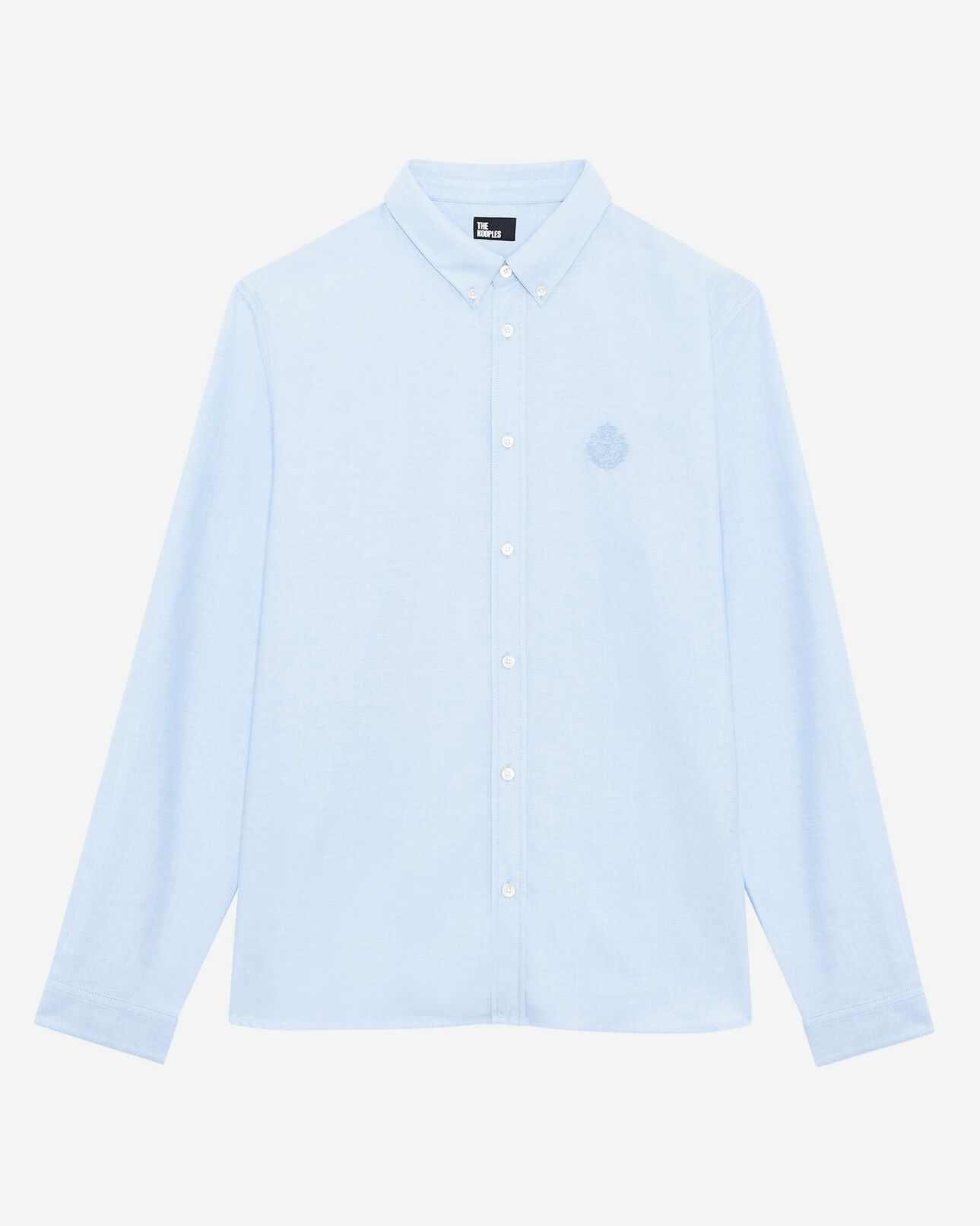 The Kooples HERREN BLUE formelles hemd mit klassischem kragen in himmelblau