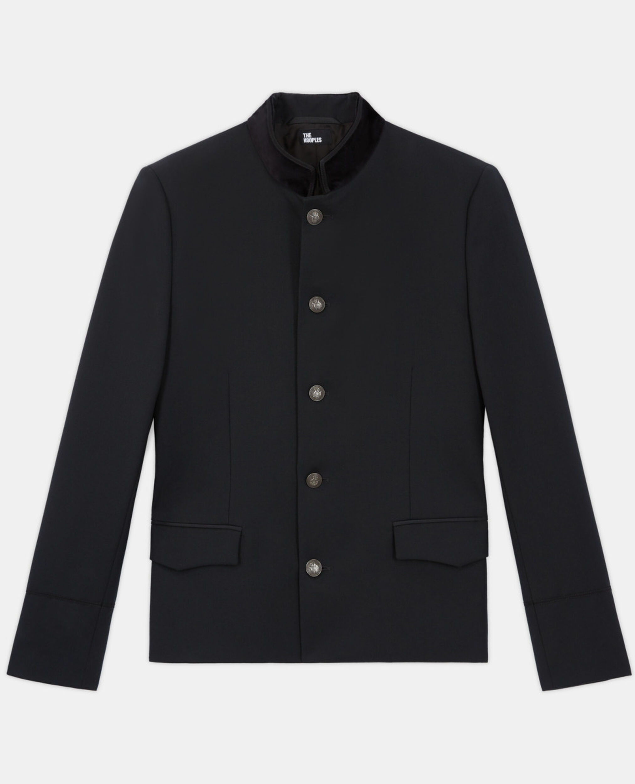 Black wool suit jacket, BLACK, hi-res image number null