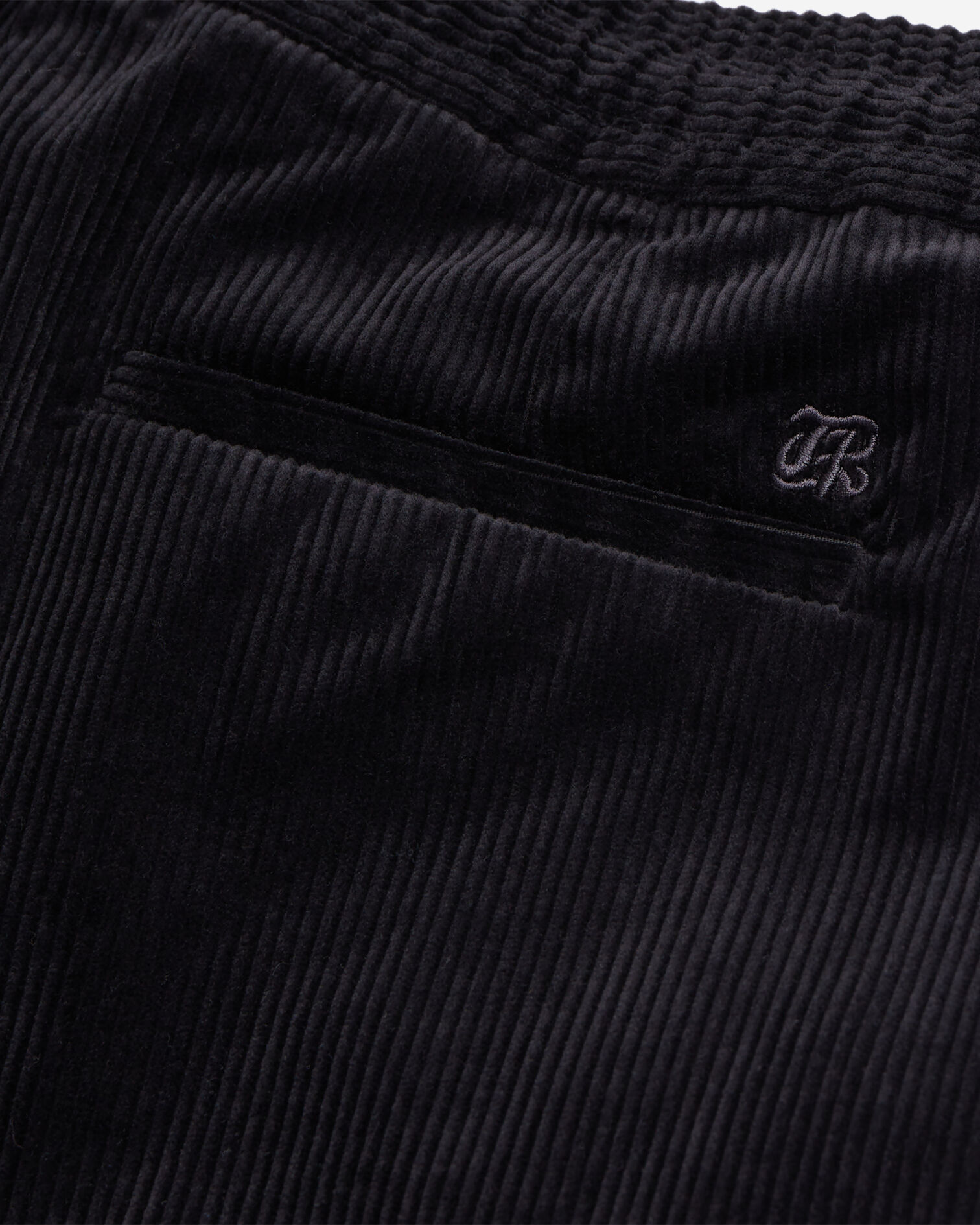 Black corduroy trousers, BLACK, hi-res image number null