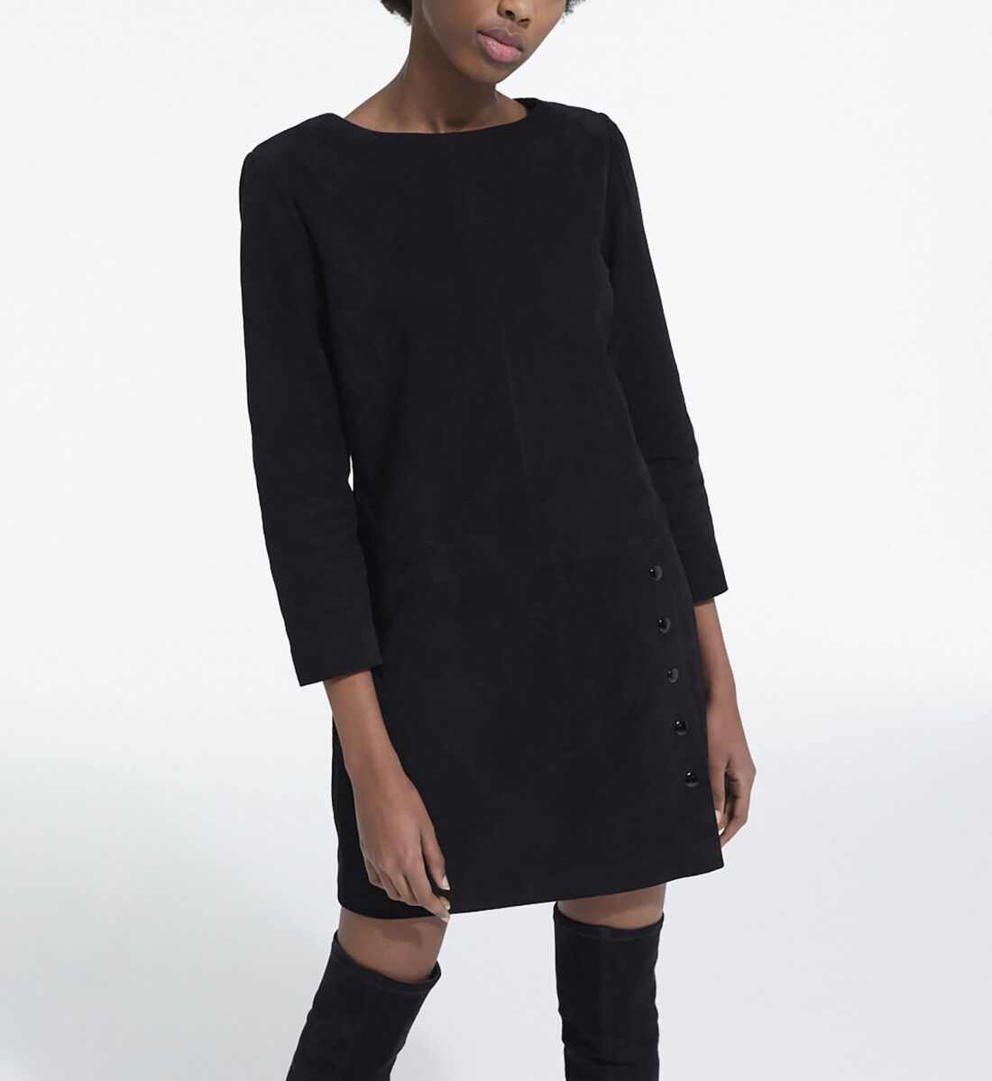 Robe en cuir noire The Kooples France