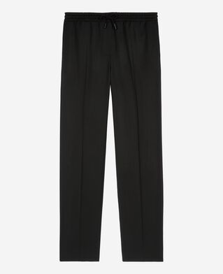 The Kooples FEMME BLACK pantalon droit en laine noir