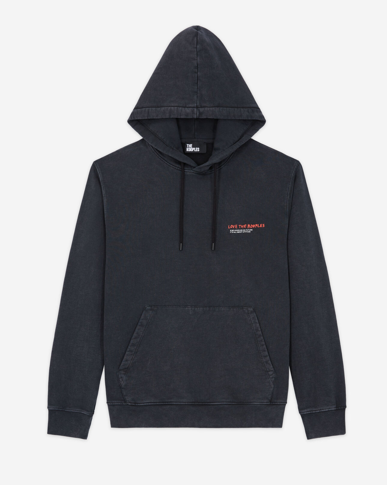 The Kooples HOMBRE BLACK WASHED sudadera love kooples negra