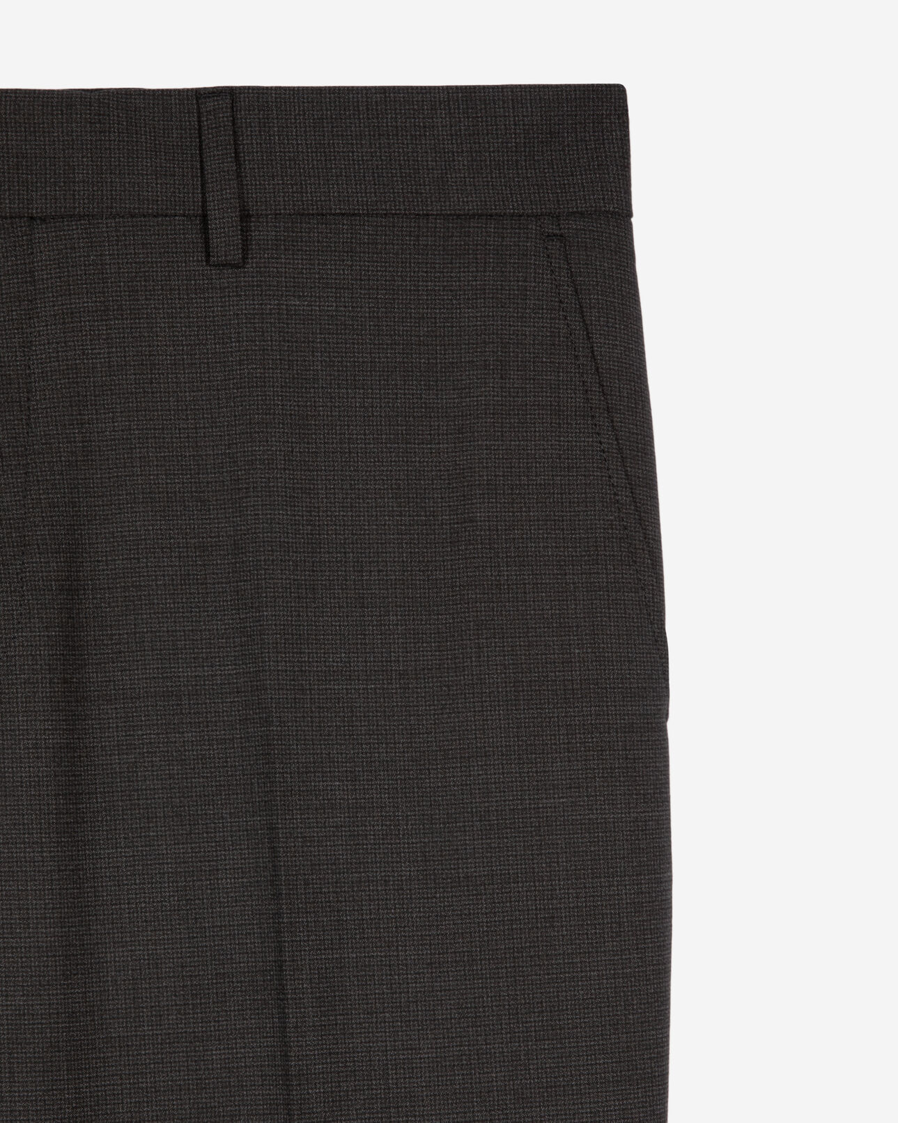 The Kooples MEN BLACK GREY black micro check wool blend suit pants