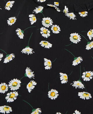 The Kooples F BLACK WHITE floral printed long dress