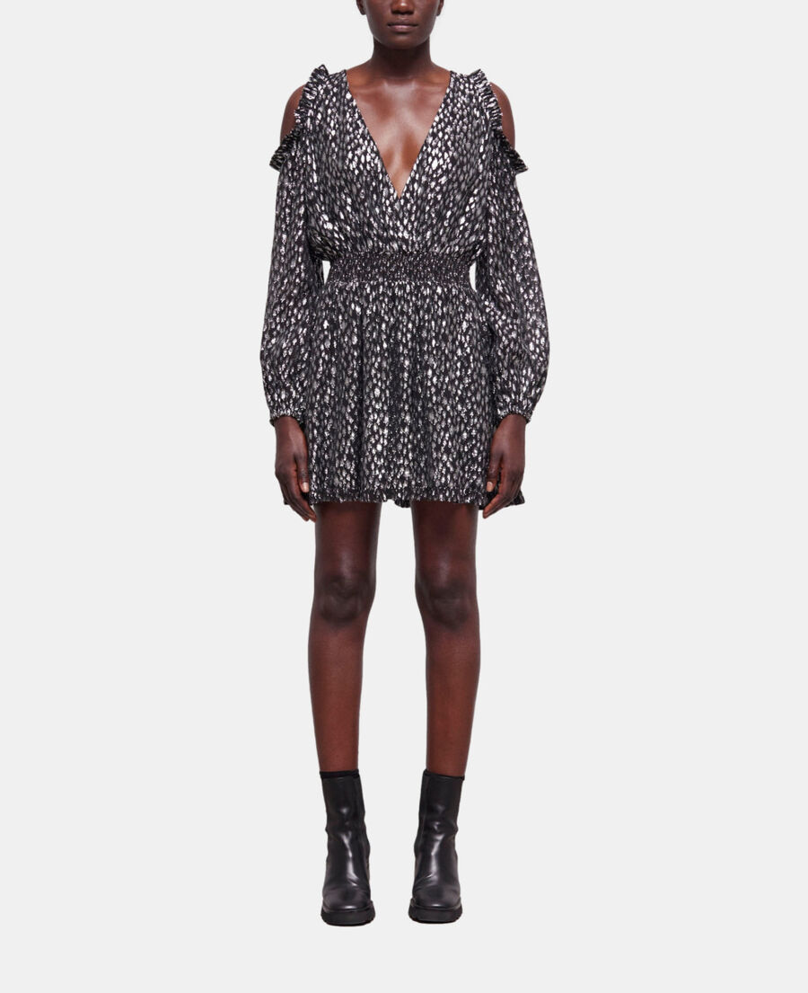 leopard-print short dress