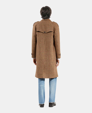 The Kooples H BROWN the kooples x harris tweed long brown houndstooth wool coat