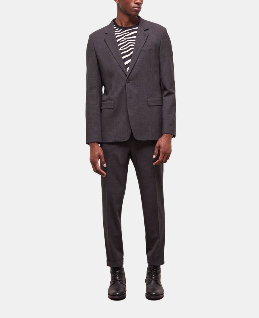 The Kooples HERREN BLACK GREY anzugjacke aus wolle