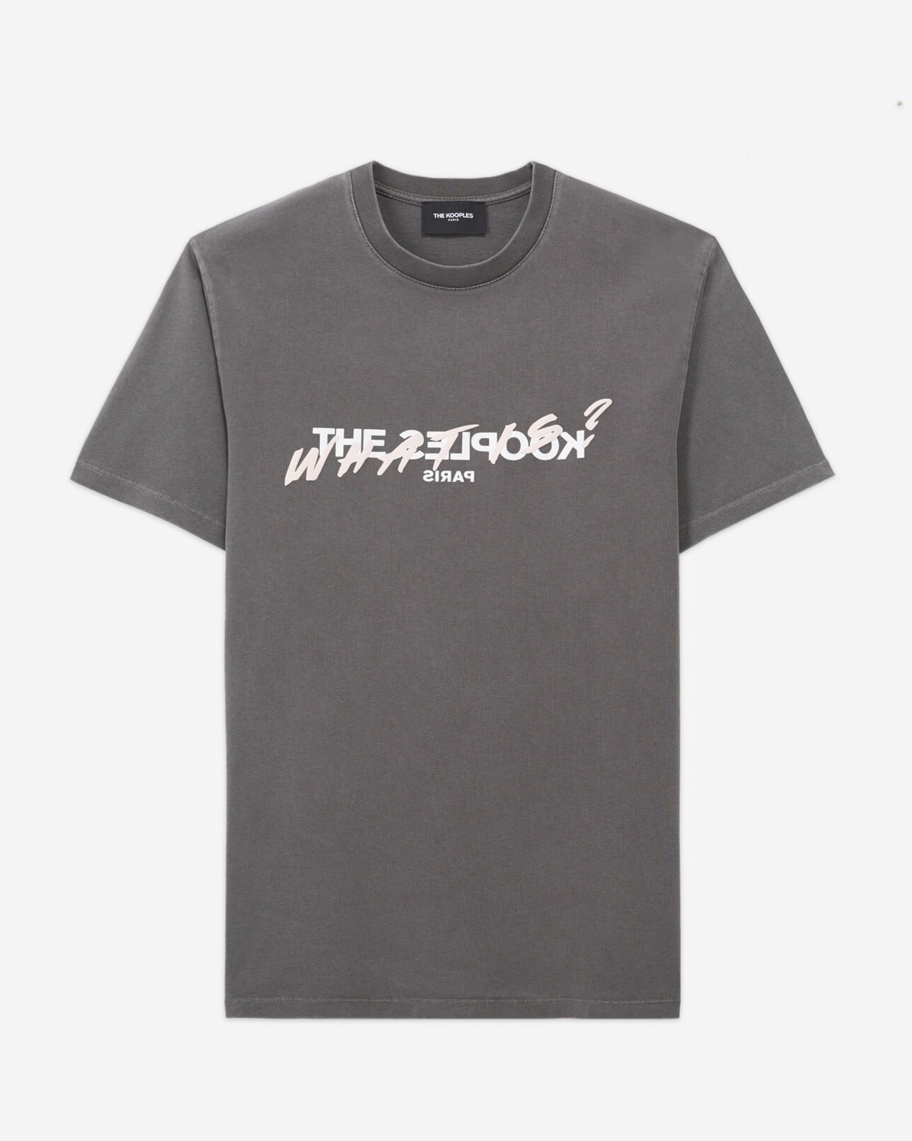 The Kooples HOMME GREY t-shirt gris clair imprimé what is