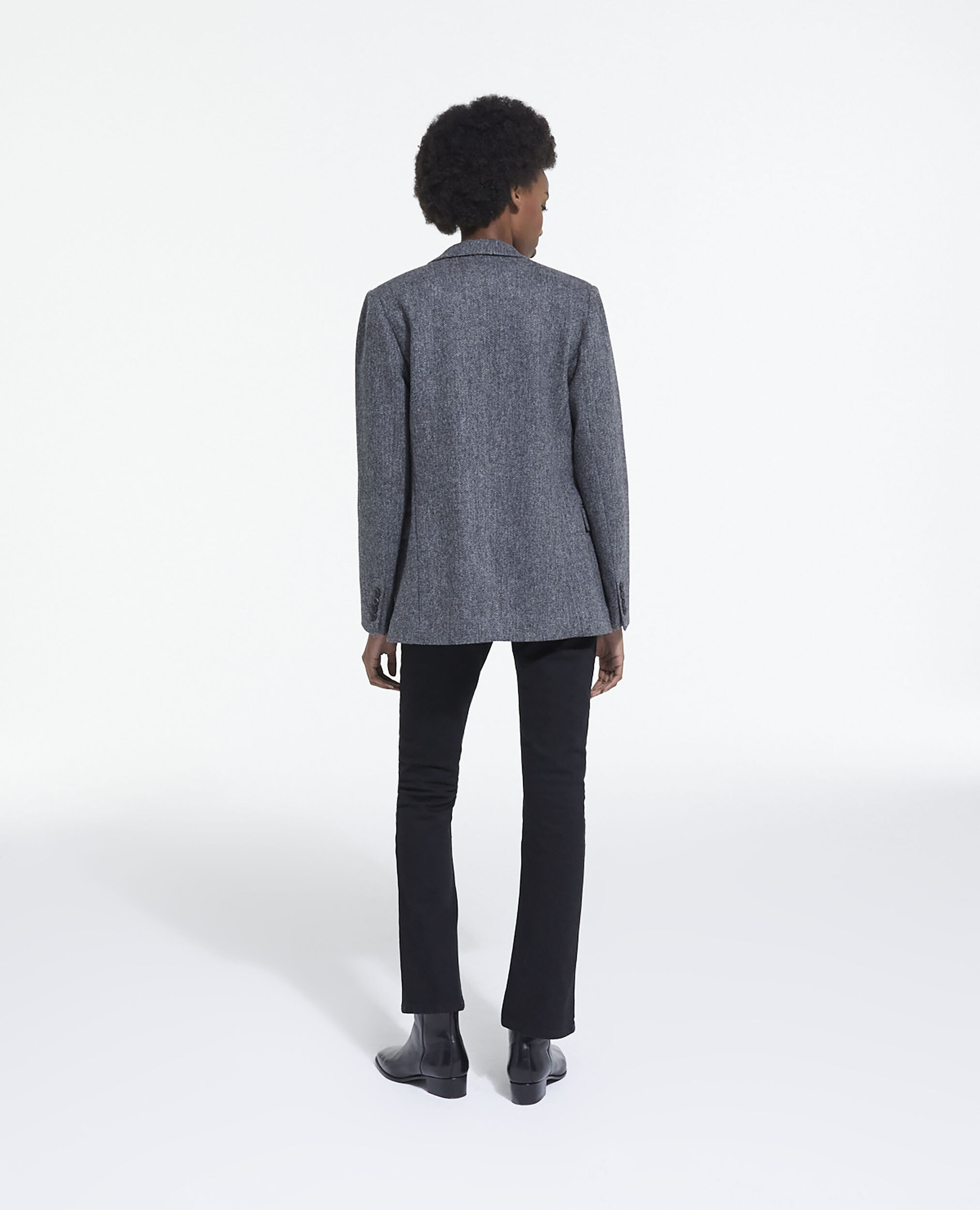 Wool jacket with gray motif, GREY, hi-res image number null