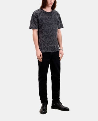 The Kooples HOMME BLACK WASHED t-shirt homme imprimé