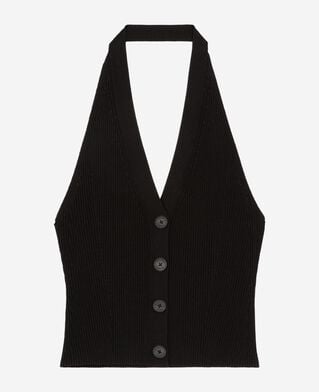 The Kooples DAMEN BLACK schwarzes strickoberteil