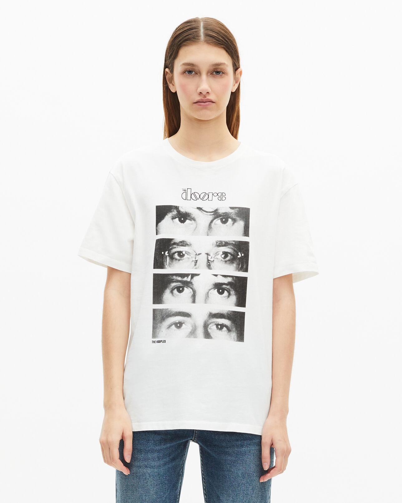 The Kooples MIXTE ECRU t-shirt the doors x the kooples écru