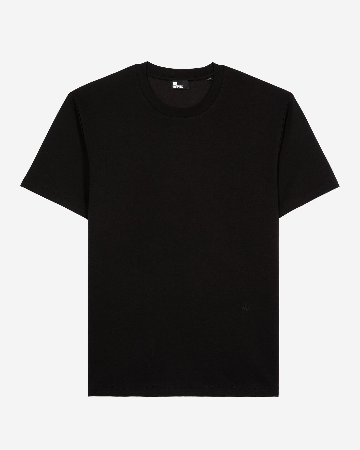 Plain black T-shirt, BLACK, hi-res image number null
