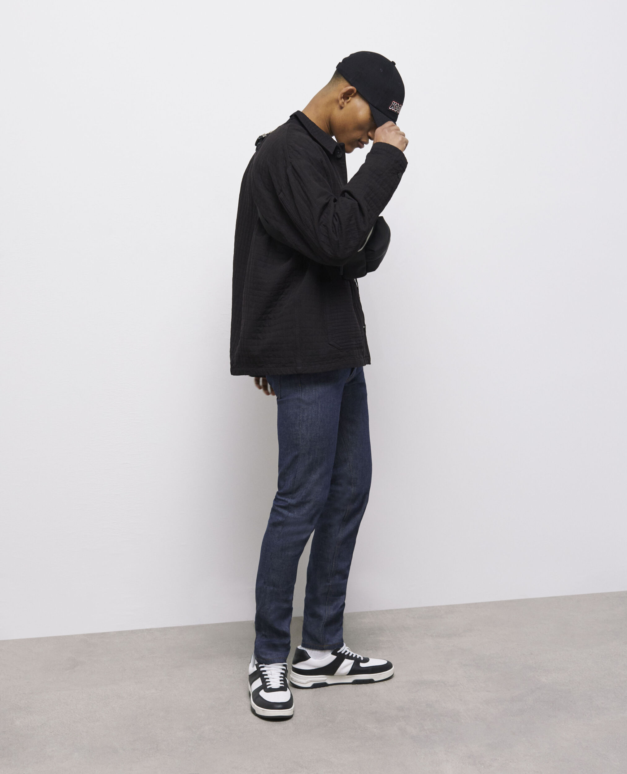 Black work jacket, BLACK, hi-res image number null